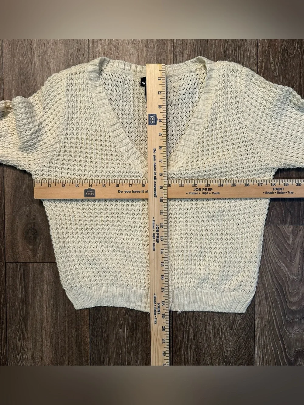 Ivory Cottagecore opened knit wool blend cardigan Sz M by wet seal Y2K 2000’s